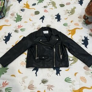 Zara kids boys leather jacket